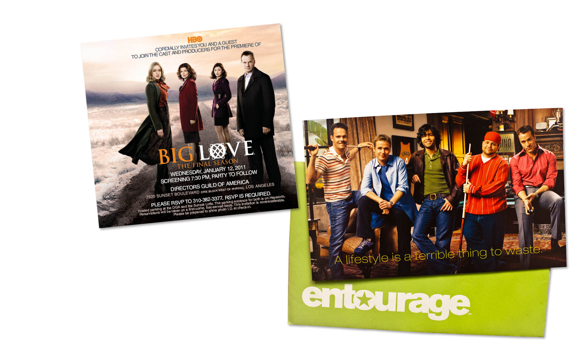 HBO Big Love / Entourage Printed Invitations